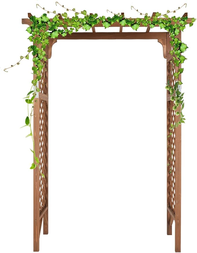 Outdoor Wooden Arbor Trellis, Wooden Garden Arbor Arch, Wooden Wedding Arches - Image 3