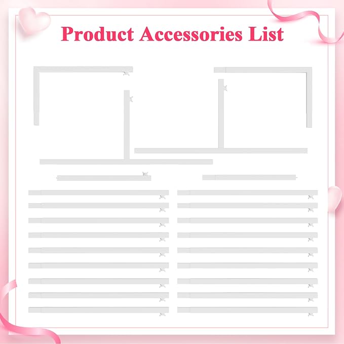 Wokceer Wedding Arch Backdrop Stand Square 7.2 x 6.6 FT White Backdrop Stand - Image 5