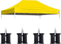Eurmax USA Pop Up Canopy Top Gazebo Tent Cover Replacement Top Only, Bonus 4PC by Eurmax