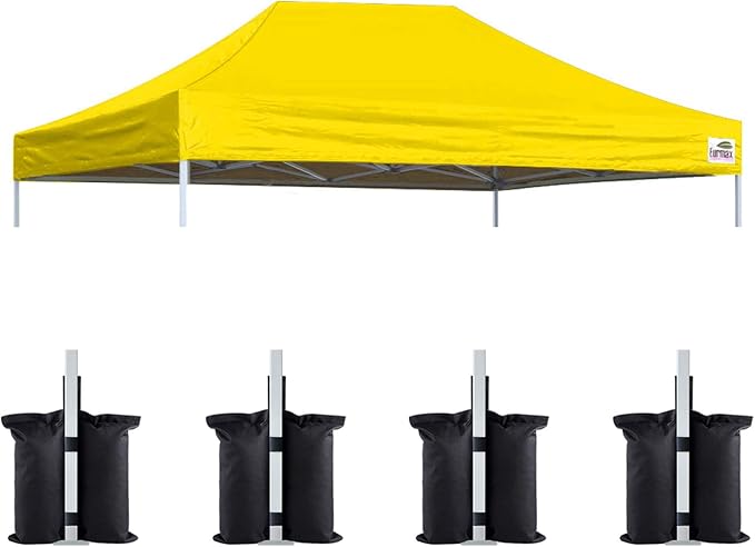 Eurmax USA Pop Up Canopy Top Gazebo Tent Cover Replacement Top Only, Bonus 4PC by Eurmax