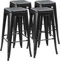 Yaheetech 30 Inch Metal Bar Stools Set of 4, Bar Height Backless Bartools by Yaheetech