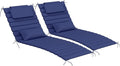 2PCS Outdoor Water-Resistant Olefin Chaise Lounge Cushions by Aofeite