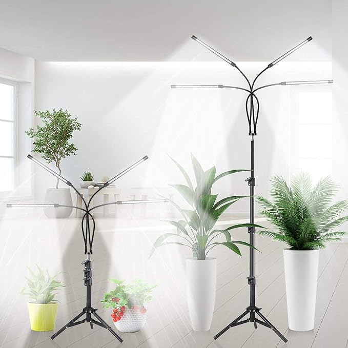GHodec Grow Light with Stand, 5500K Full Spectrum Gooseneck Floor Plant Light - Image 9