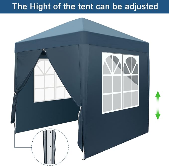 Outvita 6.5x6.5ft Pop Up Canopy Tent, Outdoor Instant Shelter Folding Canopy - Image 2