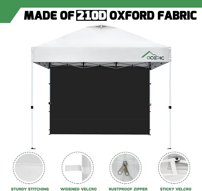 Canopy Sidewalls for 10x10 Pop Up Canopy Frame, Waterproof UV Protection - Image 6