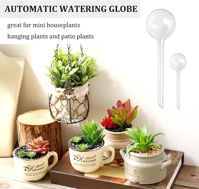 10 Pcs Clear Plant Watering Globes, Plastic Self-Watering Bulbs, Flower - Image 4