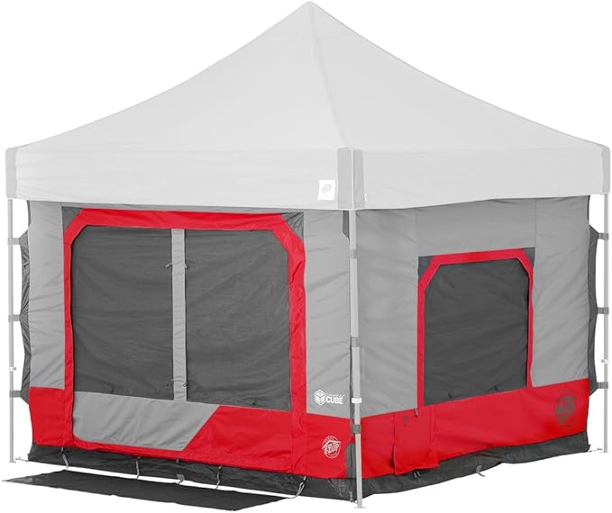 E-Z UP Camping Cube 6.4, Converts 10' Straight Leg Canopy into Camping Tent by InternationalE-ZUPInc