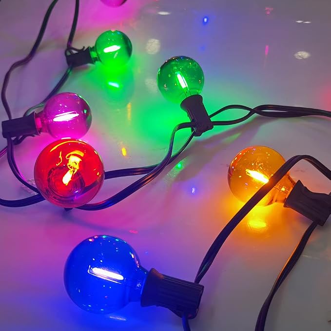 25Ft LED Outdoor String Lights, G40 Outdoor Christmas Decorations Lights - Image 3