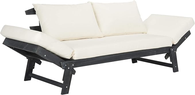 Safavieh PAT6745A Outdoor Collection Tandra Grey Modern Contemporary Daybed Day - Image 4