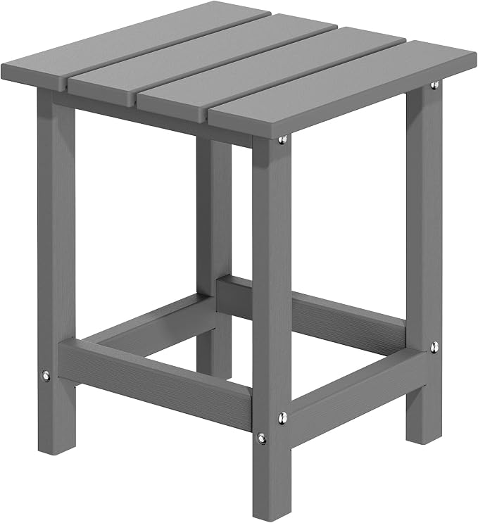 MUCHENGHY Adirondack Outdoor Side Table, 14.7" Patio Side Table Weather by MUCHENGHY