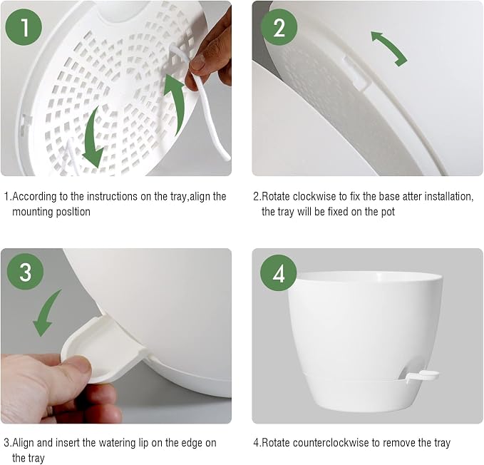 12inch Self Watering Pots, Plastic Planters - Image 4