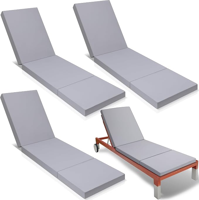Pinkunn Chaise Lounge Cushion Waterproof Outdoor Lounge Chair Cushions 21 x 72 by Pinkunn