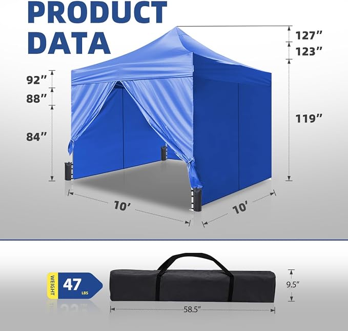 10x10ft Commercial Pop Up Canopy Tent - Image 4