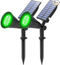 T-SUNUS Green Solar Spot Lights Outdoor 2 Pack, IP65 Waterproof Garden by T-SUNUSLighting