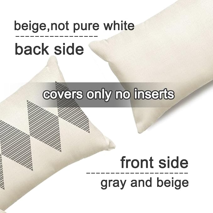 RABUSOFA Outdoor Pillows Covers 12x20 inch Waterproof - Image 2