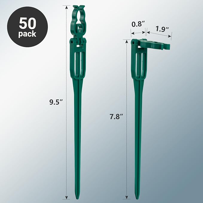 SURAIELEC 50 PCS Christmas Light Stakes, 9.5" Tall Stakes - Image 7