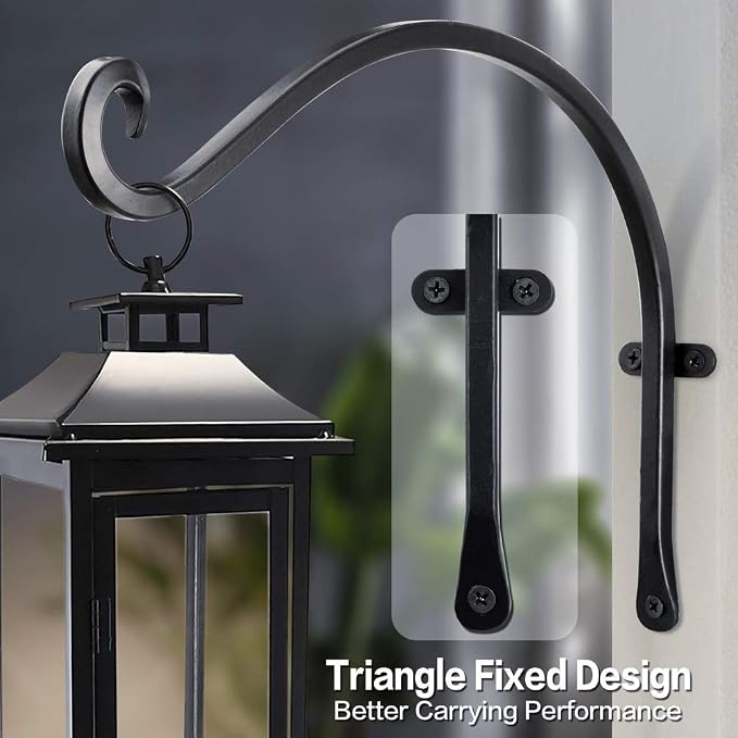 Qiang Ni Bird Feeder Hanger: 12-Inch Wall-Mounted Plant Bracket Outdoor - Image 7