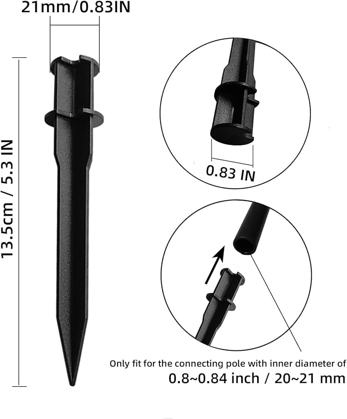 10 Pack Solar Light Stakes Replacement, Flickering Flame ABS Reinforced Ground - Image 3