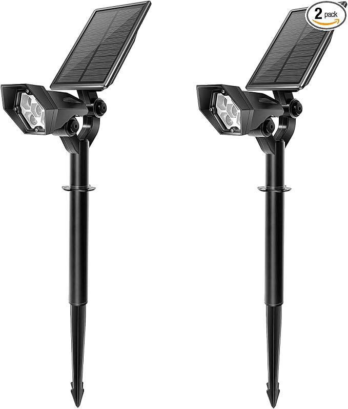 Solar Spotlights Outdoor, 4 Modes Solar Landscape Spot Light by SZGMJIA