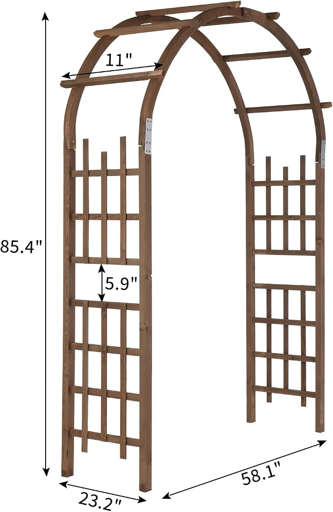 Outdoor Wooden Arbor Trellis, Wooden Garden Arbor Arch, Wedding Arches - Image 2