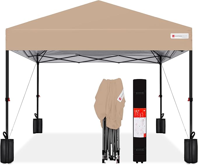 Best Choice Products 8x8ft Pop Up Canopy Tent, Outdoor Shade, 1 Person 1 Minute by BestChoiceProducts