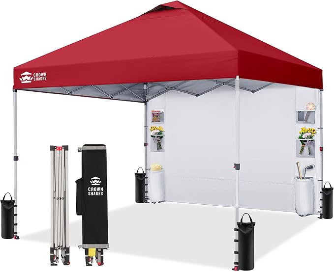 CROWN SHADES Canopy Tent 10x10 Pop Up Canopy Outdoor Shade by CrownShades