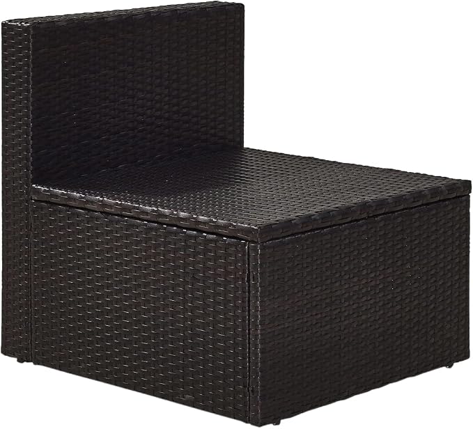 Crosley Furniture Palm Harbor Armless Outdoor Sectional Chair, Wicker Patio - Image 7