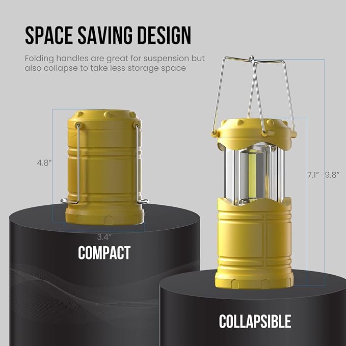 Lichamp LED Camping Lantern, 4 Pack Battery Powered Flashlight - Image 2