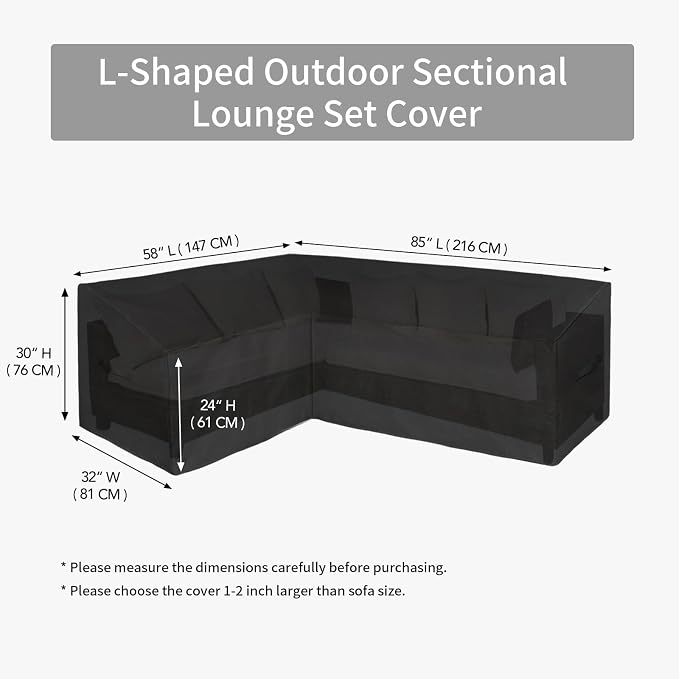 Easy-Going Patio L-Shaped Sectional Sofa Cover - Image 6