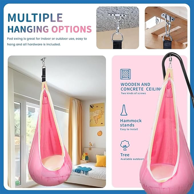 Light Up Swing Chair Hammock Chair Indoor Outdoor - Image 6