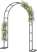 Metal Pergola Arbor with Base, 4.6 Feet Wide x7.9 Feet High Easy to Assemble by LeJoy+Garden