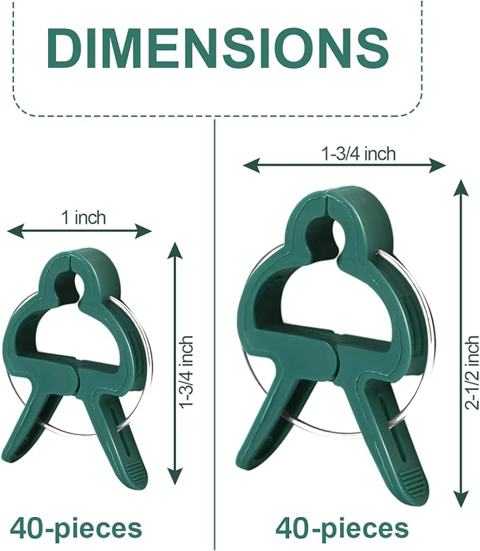 80 Pcs Plant Support Clips, Flower and Vine, Garden Tomato Plant Support Clips - Image 3