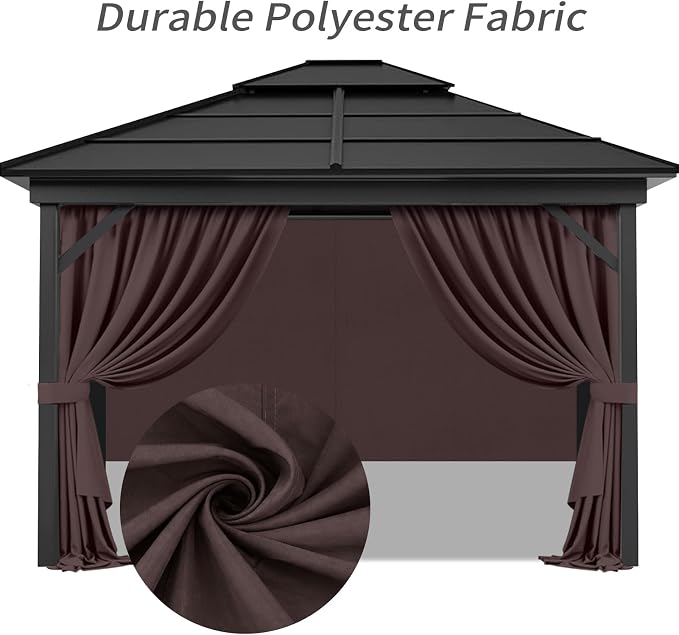 Gazebo Privacy Curtains 10' x 10' - Image 5