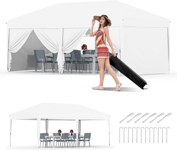 Garvee 10x10 Pop Up Canopy Tent, Heavy Duty Commercial Instant Shelter by Garvee