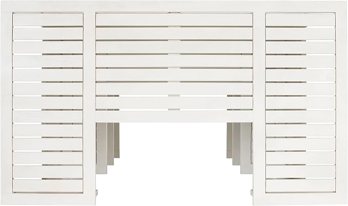 SAFAVIEH Outdoor Collection Monterey White Wash 3-Shelf Patio Bar Table - Image 7