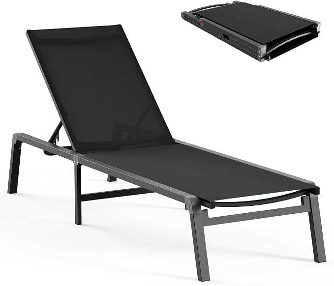 Aluminum Chaise Lounge Ourdoor by CIOKEA