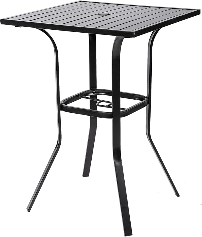 Patio Bar Table, Outdoor Bar Height Bistro Table by Patiomore