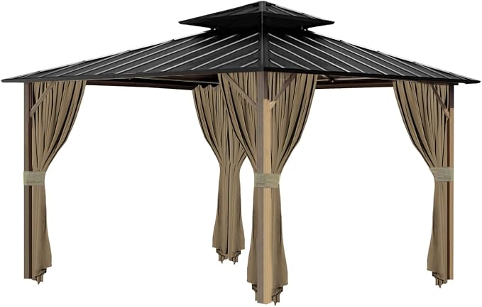 Gazebo Universal Replacement Privacy Curtain, 4-Panels Sidewall Curtains - Image 6