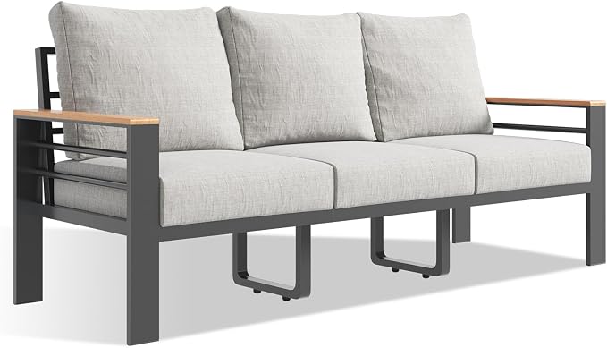 Aoxun Aluminum Patio Furniture Set 3 Seats, Oversized Outdoor Sectional by Aoxun