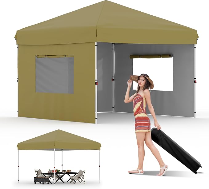 Garvee 10x10 Pop Up Canopy Tent, Heavy Duty Commercial Instant Shelter by Garvee