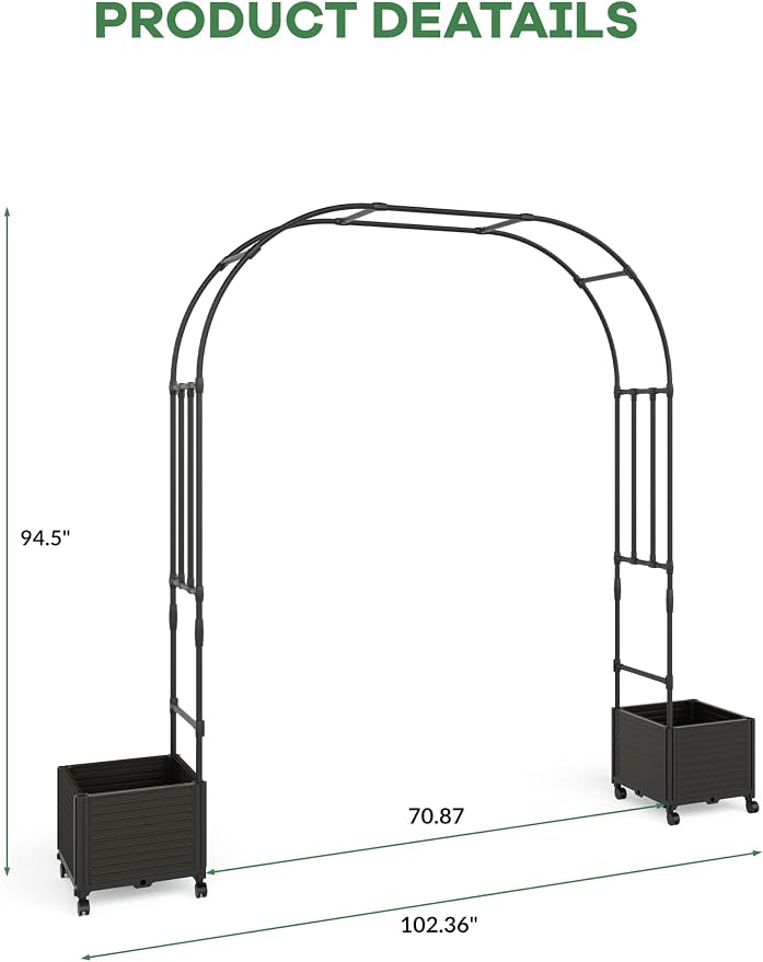 94.5 Inch Garden Arch Trellis - Image 2