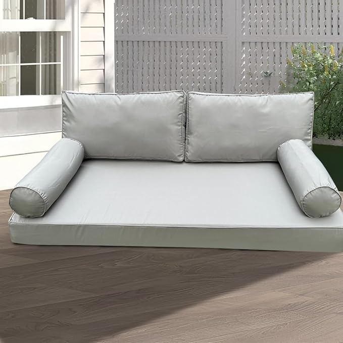 Outdoor Daybed Cushion Cover Twin, Daybed Mattress Bolster Pillow Fitted Sheet - Image 4