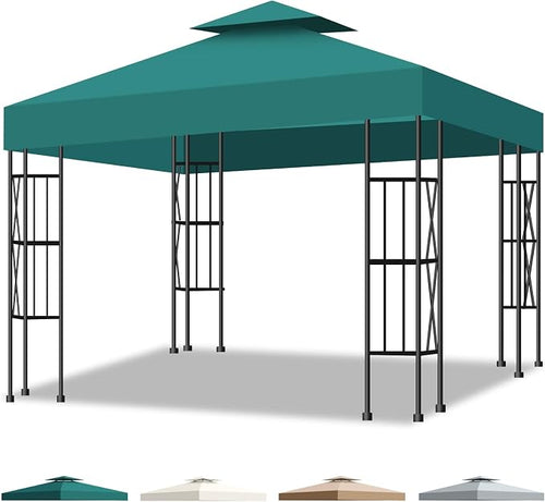10x10 Canopy Replacement Top Cover Canopy Top Replacement Double Layer Vented by Qdreclod