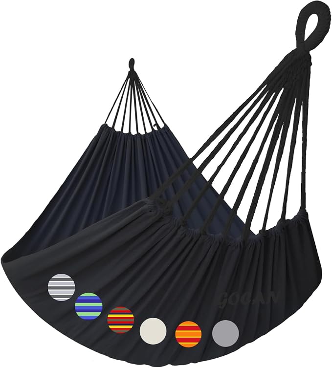 Double Hammock 2 Person Extra Large 330X150cm Load Capacity 600Pound Canvas by GOCAN