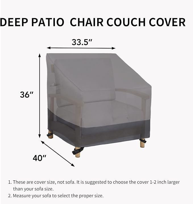 Easy-Going Outdoor Chair Cover Waterproof, Heavy Duty Patio Chair Cover - Image 6