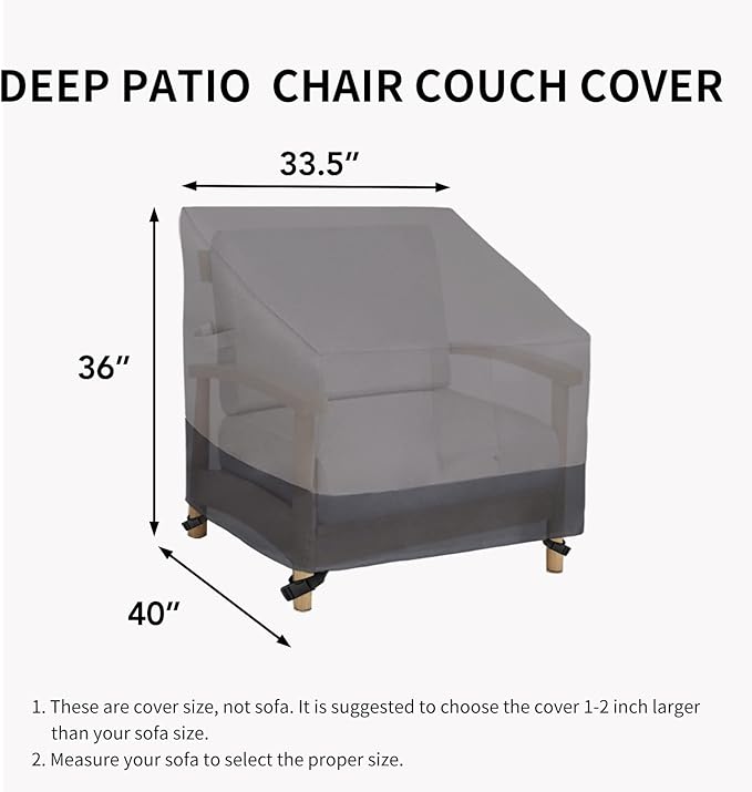 Easy-Going Outdoor Chair Cover Waterproof, Heavy Duty Patio Chair Cover - Image 6