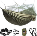 Camping Hammock with Mosquito Net, Double & Single Lightweight Portable by AnorTrek