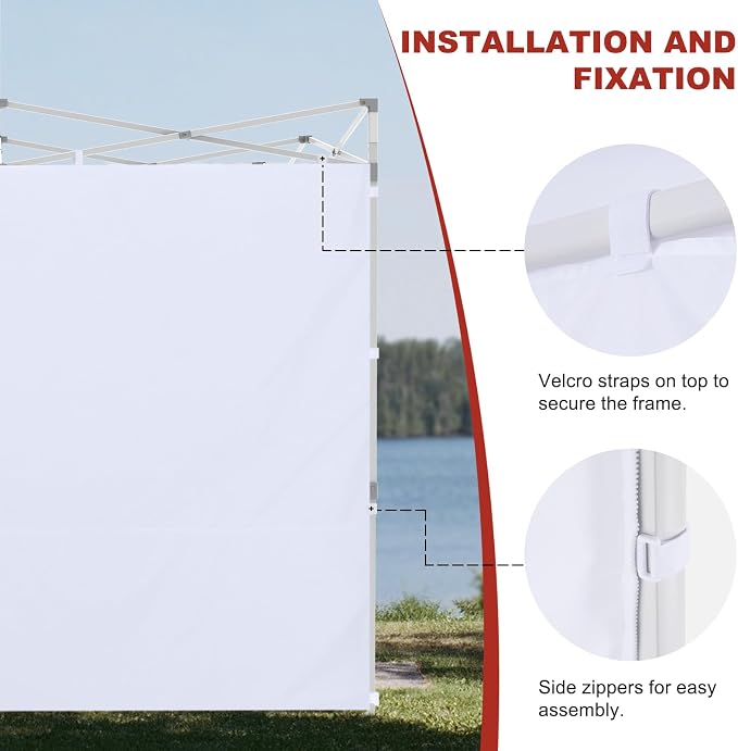 ABCCANOPY Instant Canopy SunWall 10x10 FT, 1 Pack Sidewall Only, No Frame or Top - Image 7