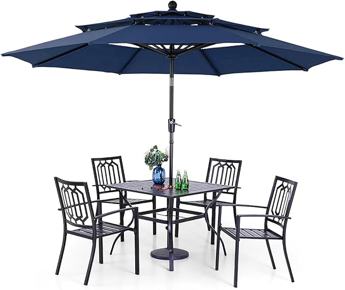 PHI VILLA Patio Dining Set 5 pcs by PHIVILLAThepioneerofcomfortablehouseholdsupplies