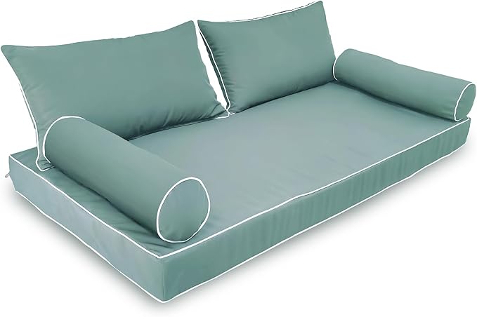 Outdoor Daybed Cushion Cover Twin, Daybed Mattress Bolster Pillow Fitted Sheet by Unknown